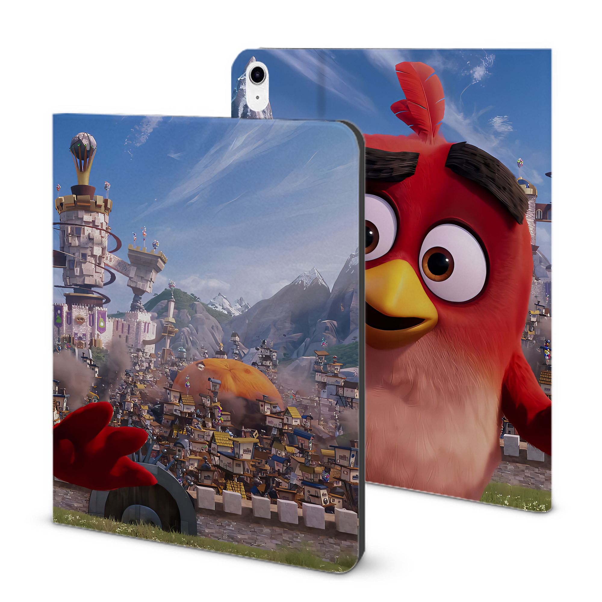（画像用） Angry Birds アングリーバード IPad ケース ブック型 PUレザー TPU 耐衝撃 軽量 薄型 ペン収納なし 全面保護 IPad 各モデル対応